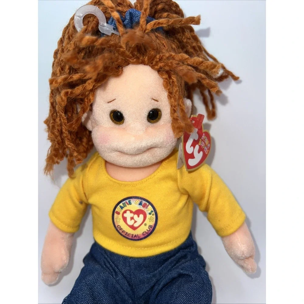 Ty Beanie Boppers Doll Cuddly Crystal Auburn Hair Flip Flops 12